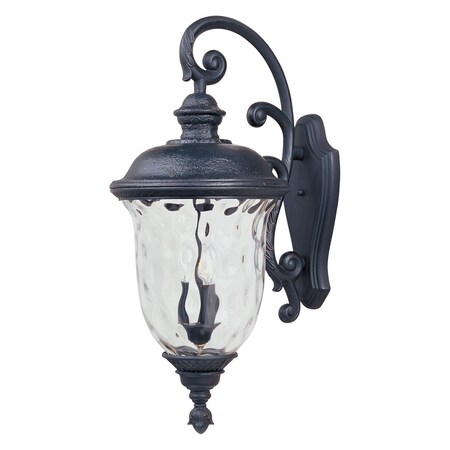 Maxim Three Light Oriental Bronze Water Glass Glass Wall Lantern 3498WGOB